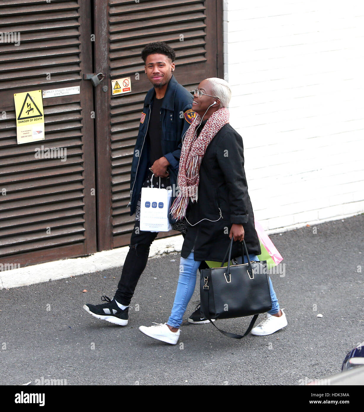 Lee and Louise arriving at the X Factor Studios, in London, for their first