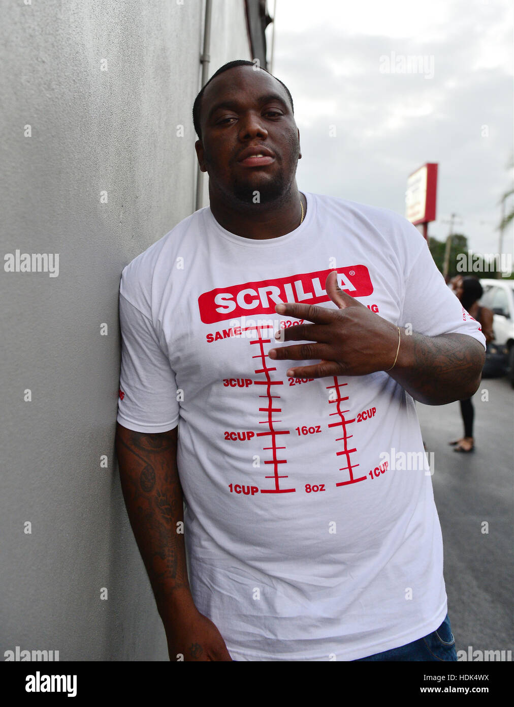 Scrilla attending the exclusive album release and fan appreciation ...