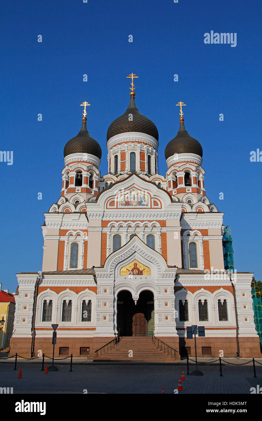 Alexander Nevsky orthodox cathedral in Tallinn, Estonia Stock Photo