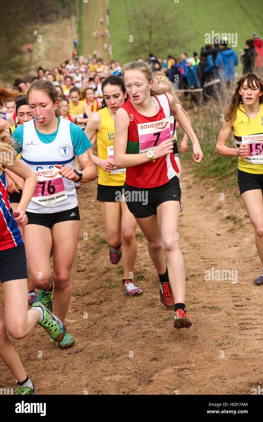 Stacey Burrows runs the National Cross Country Championships Stock Photo -  Alamy