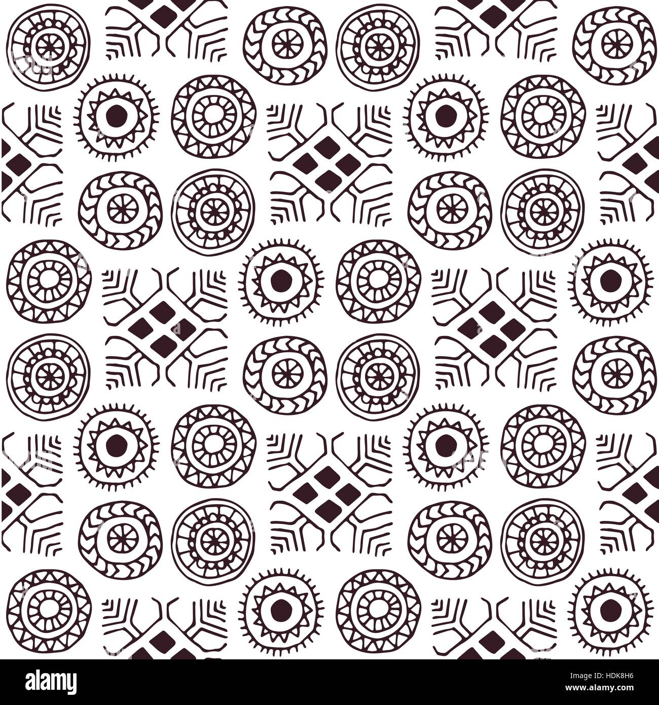 geometric seamless pattern in the style of boho Stock Vector Image ...