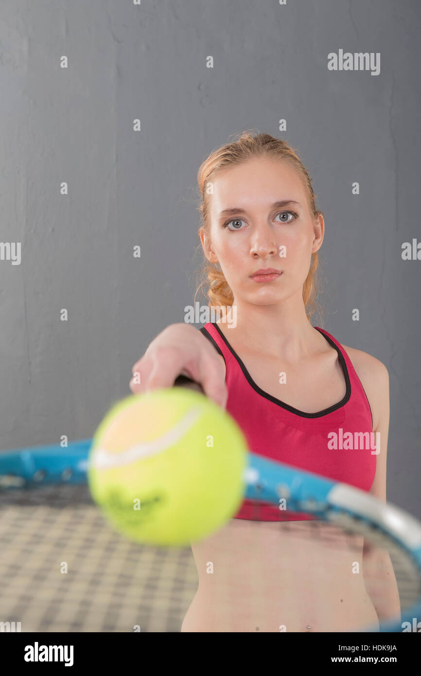 Girl racket hi-res stock photography and images - Alamy