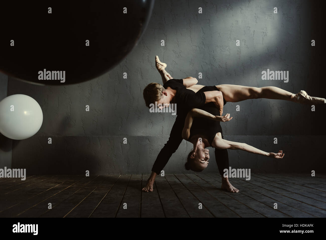 Flexible ballet dancers showing their skills Stock Photo Alamy