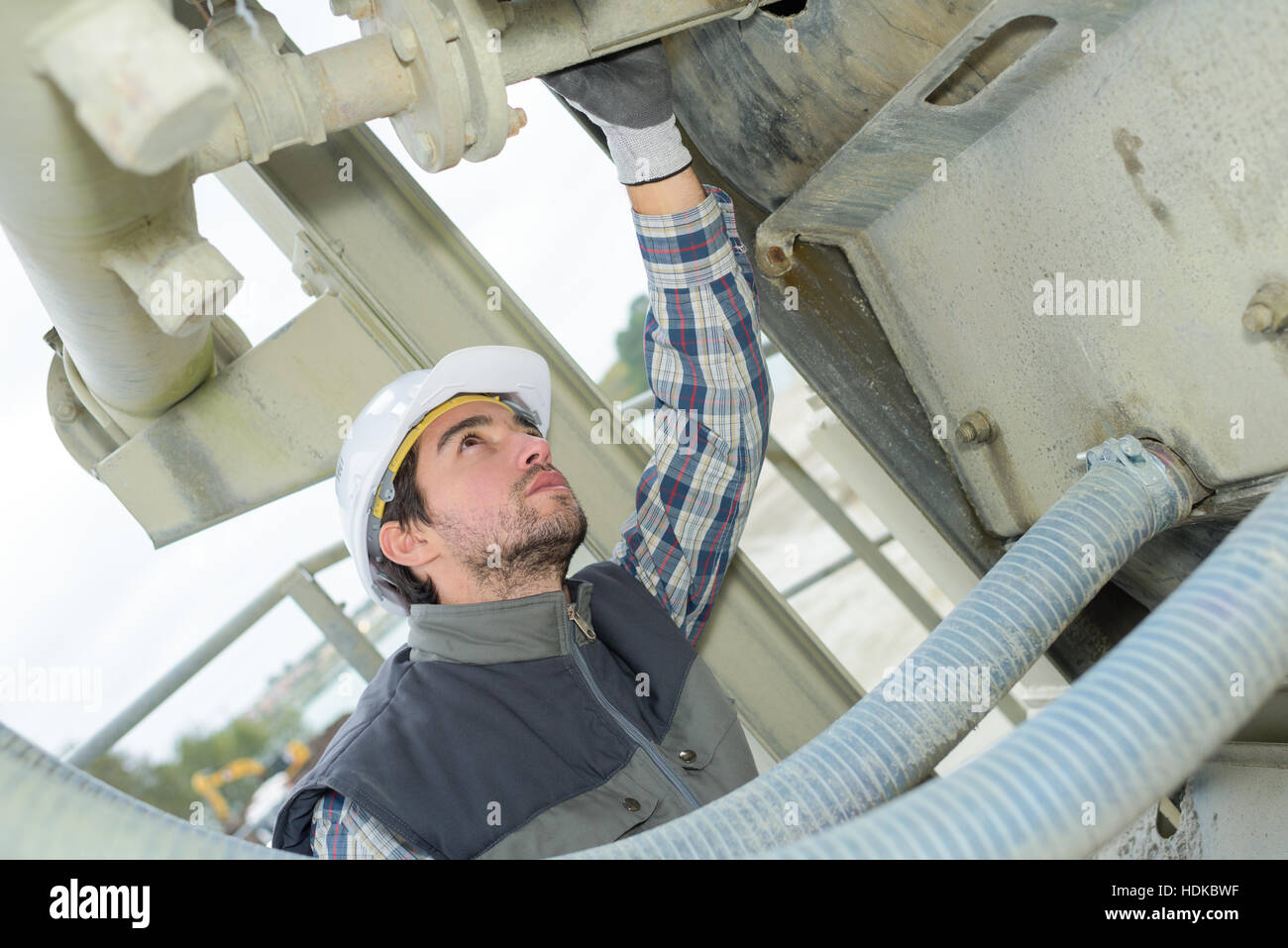 Machine Inspection Finding Exercise inspecting a machine Stock Photo - Alamy