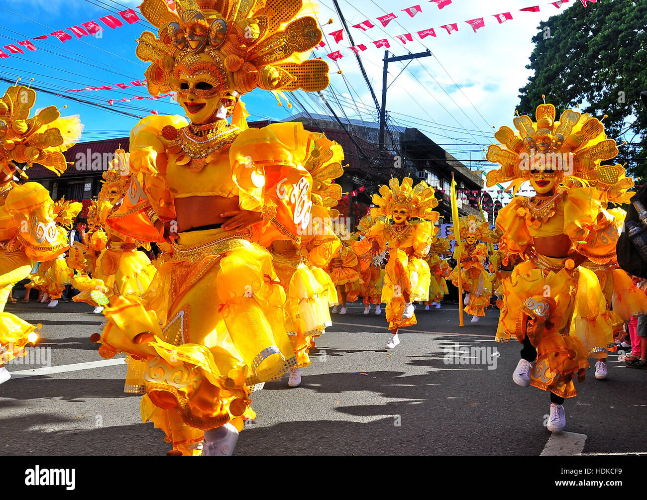Street performers during the Bacolod Masskara Festival every October in Bacolod City