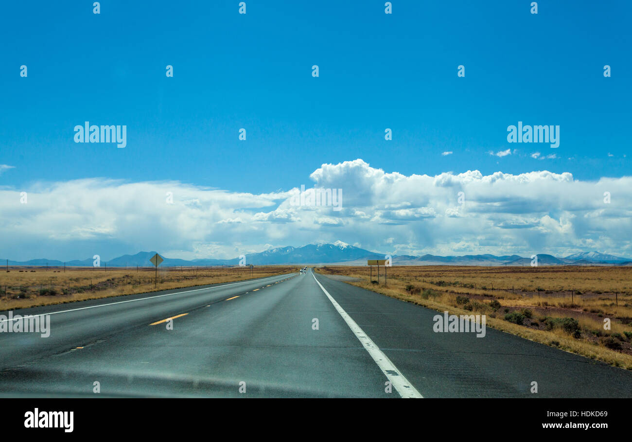 arizona, highway, freeway, road, sky, adventure, roadtrip, travel, nature, beautiful, county, explore, holiday, isolation, Stock Photo