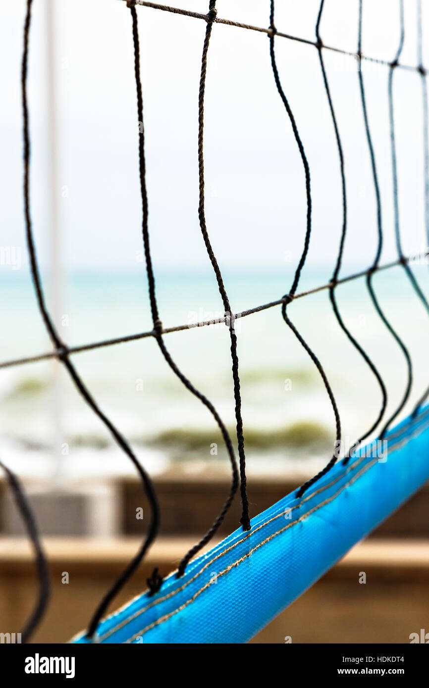Beach volleyball net close up. Vertical image Stock Photo Alamy