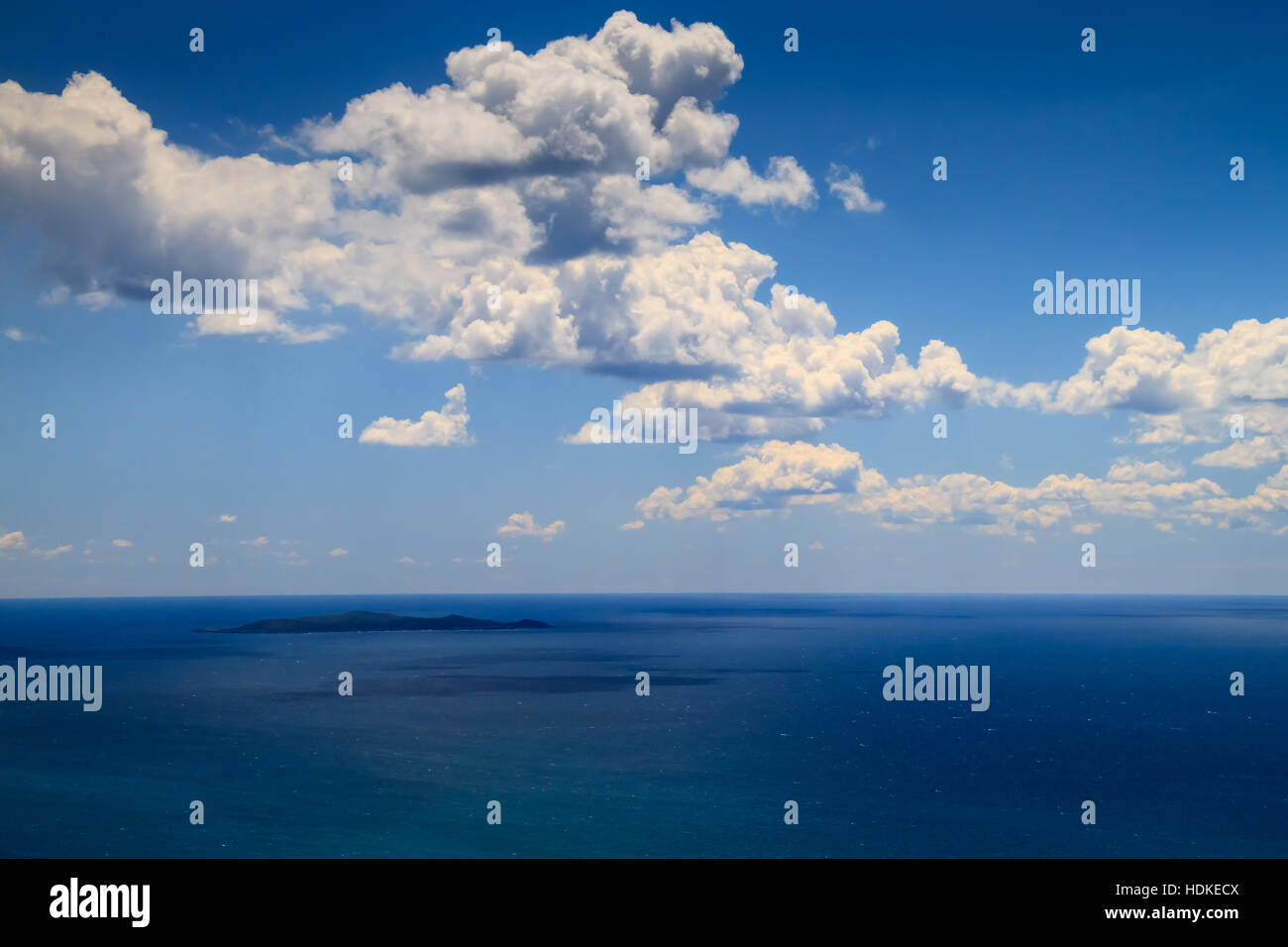 Small island Giannutri in the Tyrrhenian Sea off the coast of Tuscany Italy Stock Photo