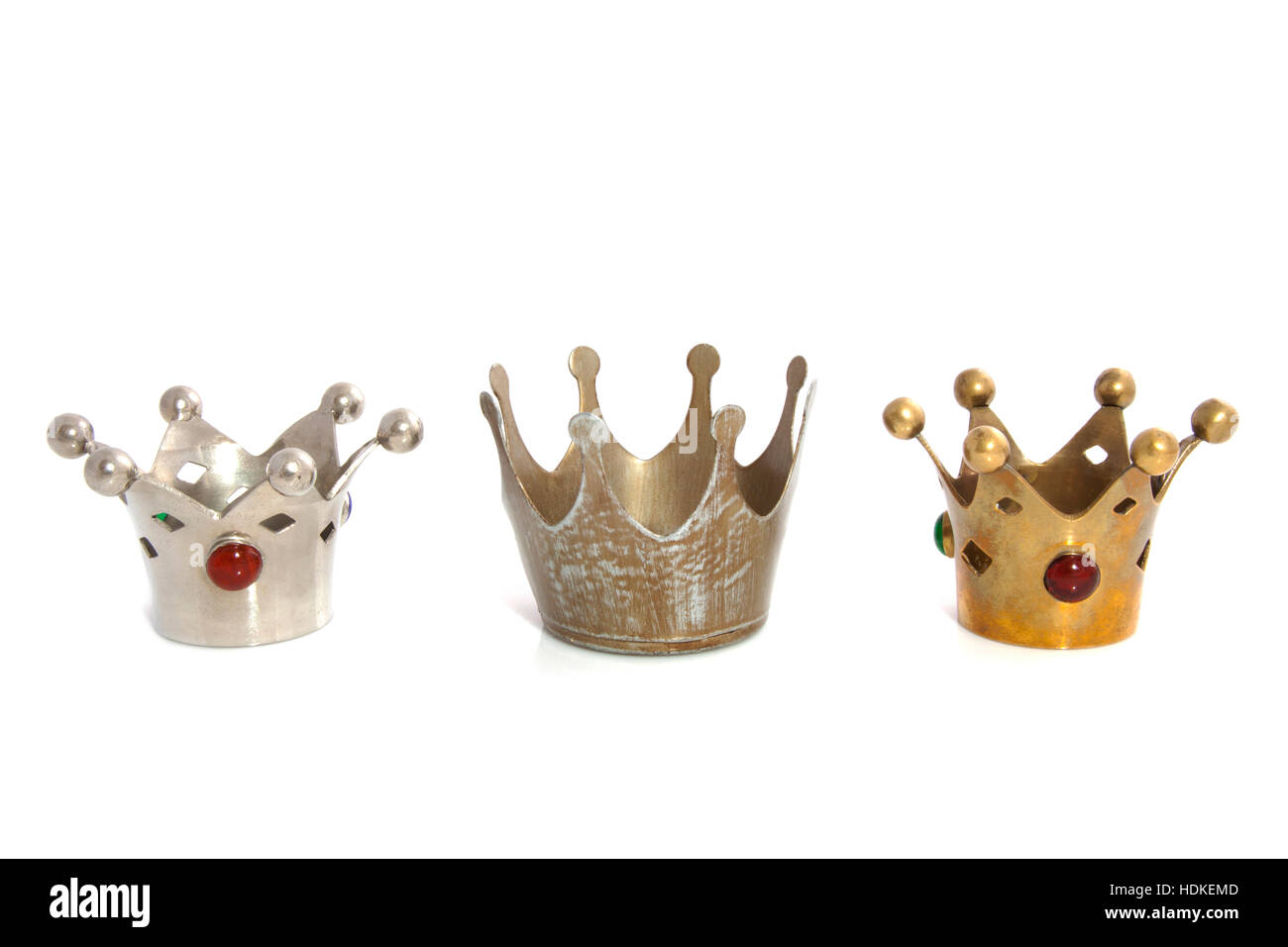 Beautiful crowns isolated Stock Photo