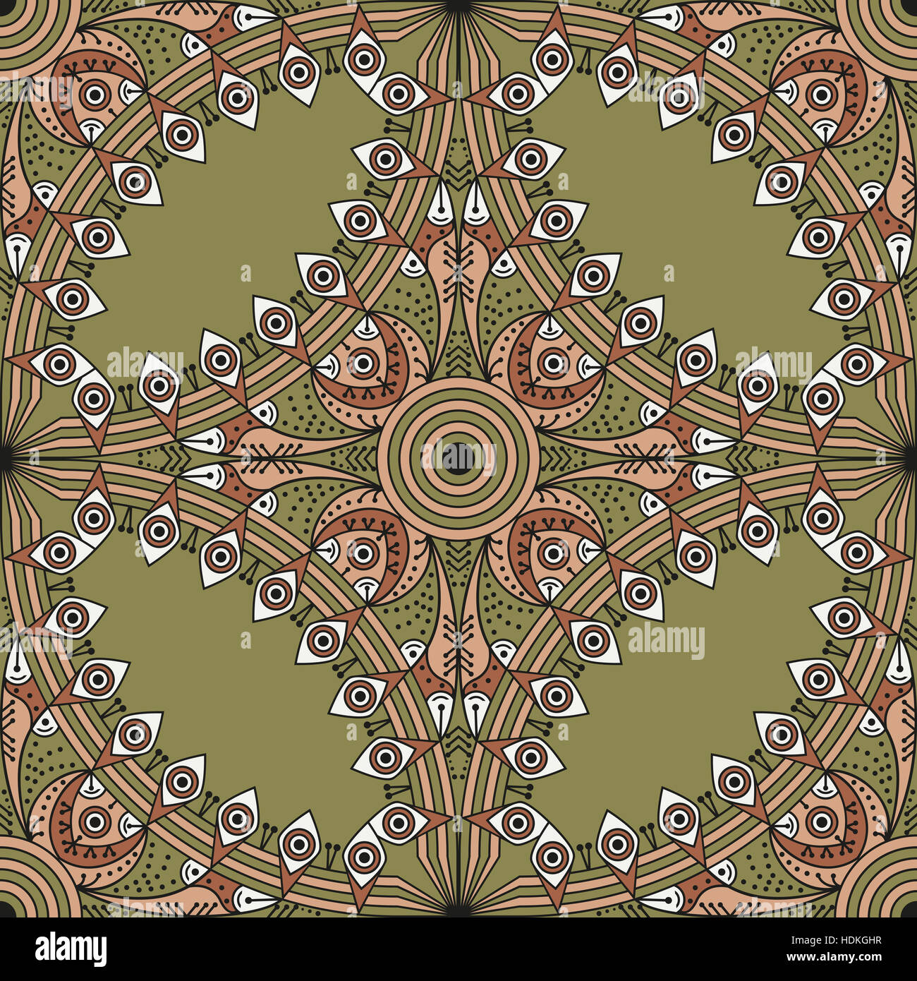 Colorful ethnic patterned background. Arabesque vector ornament Stock ...