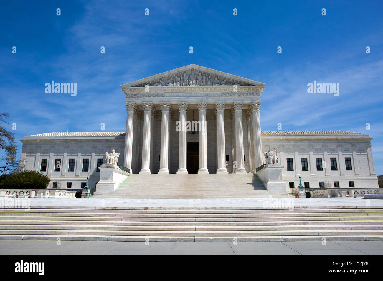 Supreme Court building in the United States of America is located in Washington, D.C., USA. Stock Photo