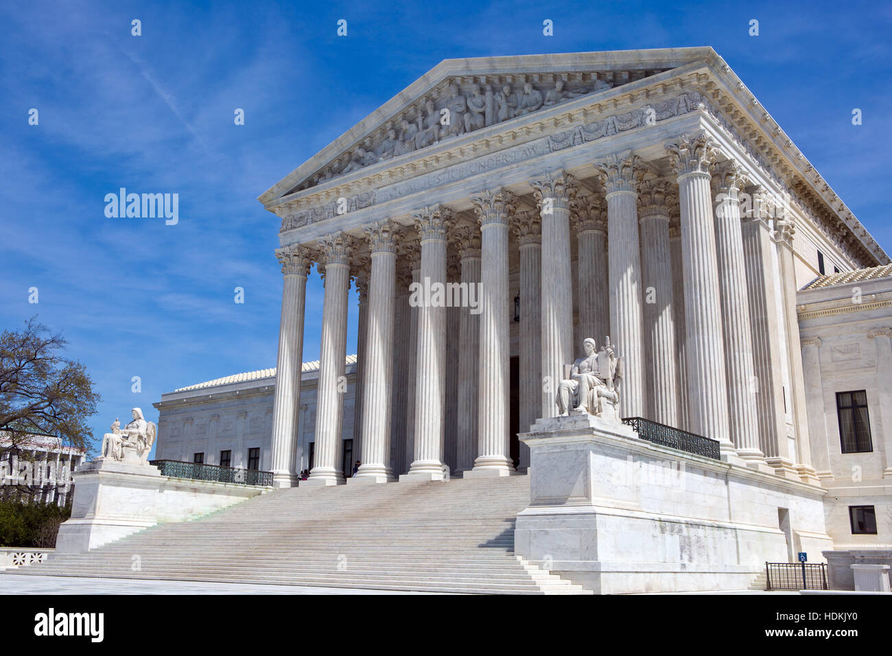 United States Supreme Court building is located in Washington, D.C., USA. Stock Photo