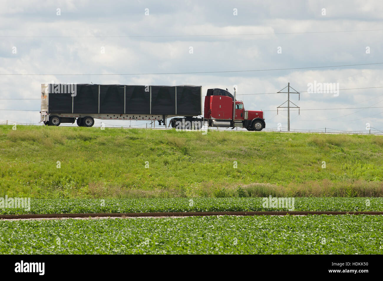 Truck on I74 from Country Road 1700, Danville, Vermillion County