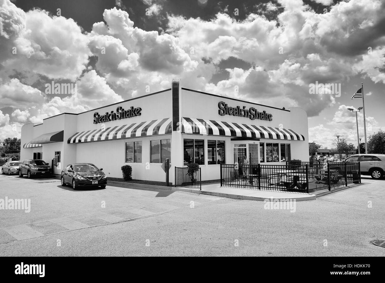 Diner on Wabash Avenue, Springfield, Sangamon County, Illinois, USA. Stock Photo