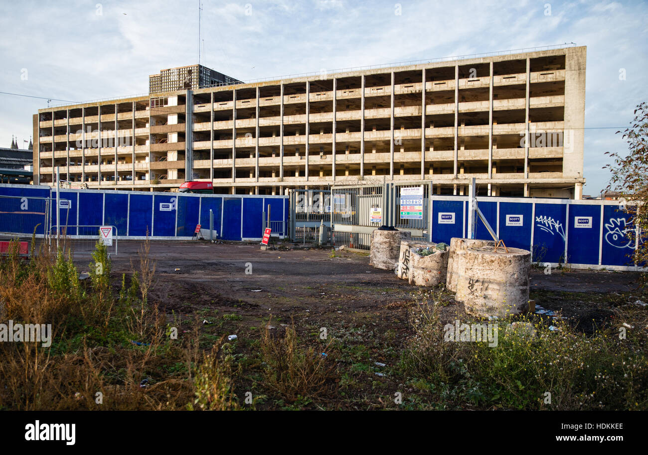 Derelict former Royal Mail sorting office at Temple Meads Bristol is an