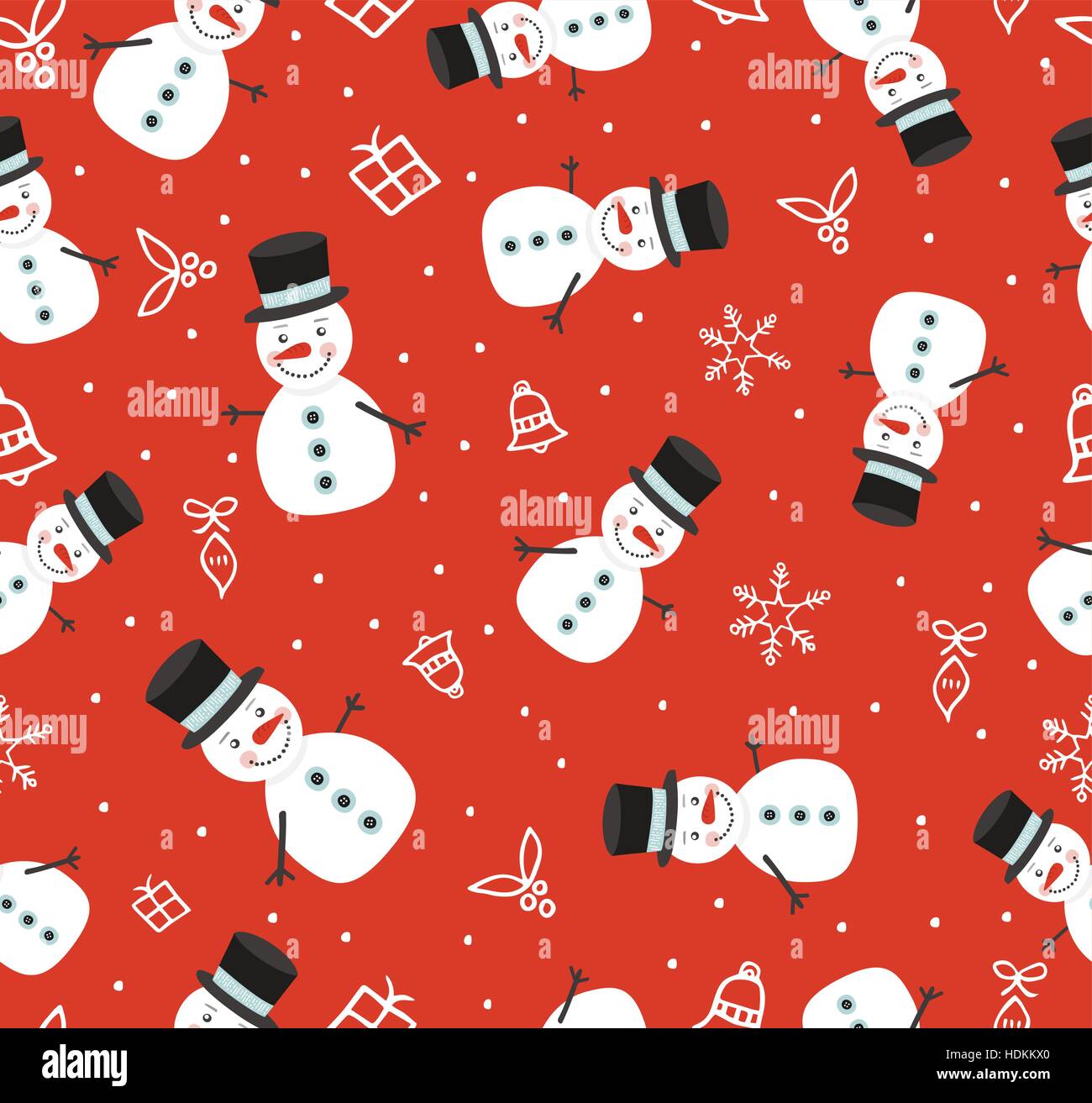 Merry Christmas seamless pattern background, cute snowman holiday ...