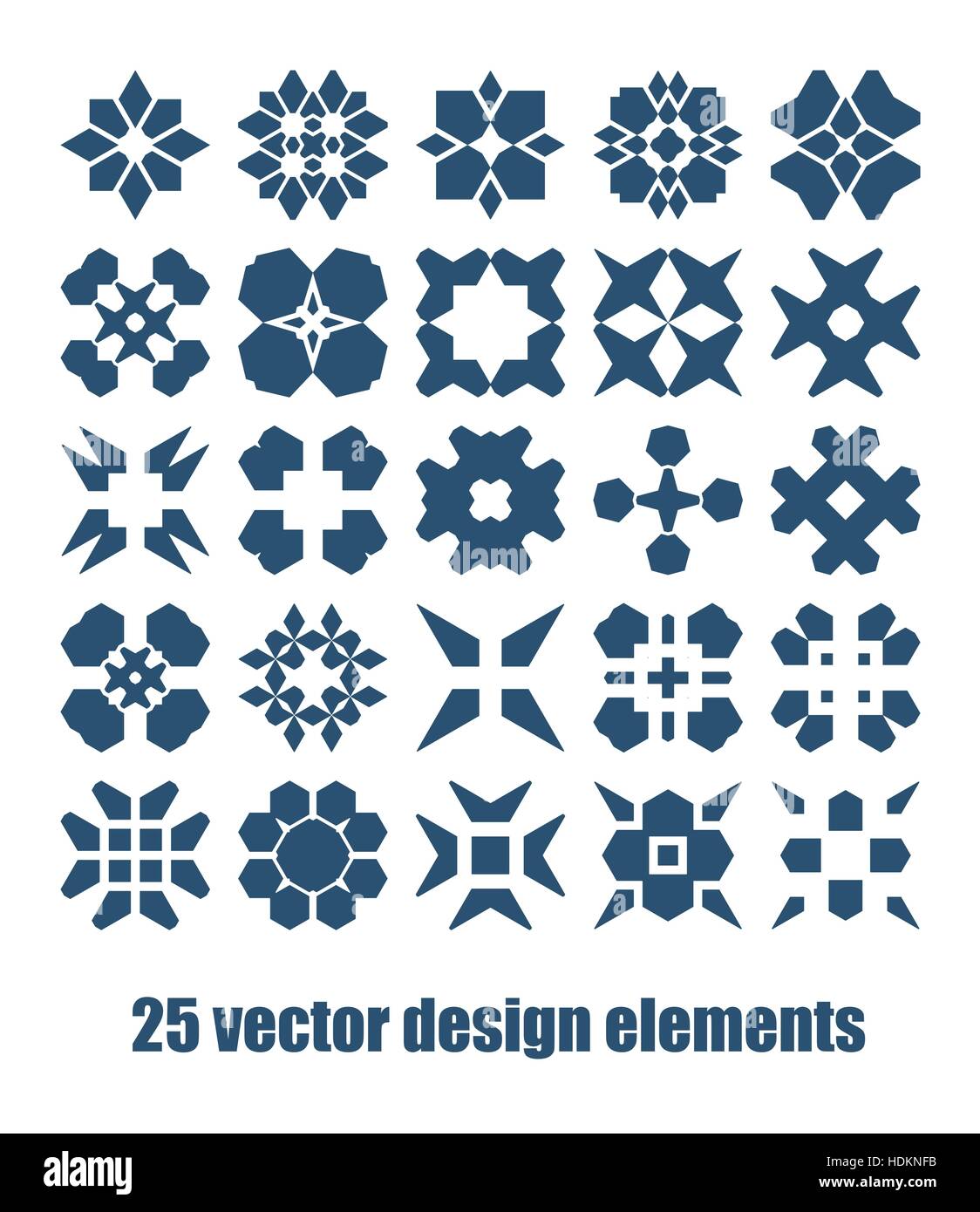 Creative abstract design elements set. Vector illustration Stock Vector