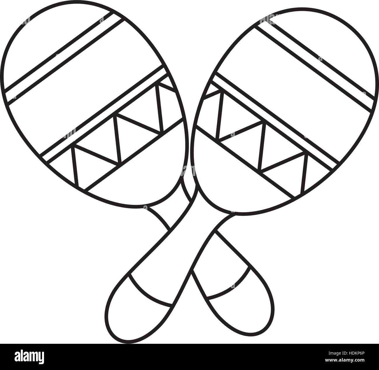 mexican maraca instrument icon vector illustration design Stock Vector ...