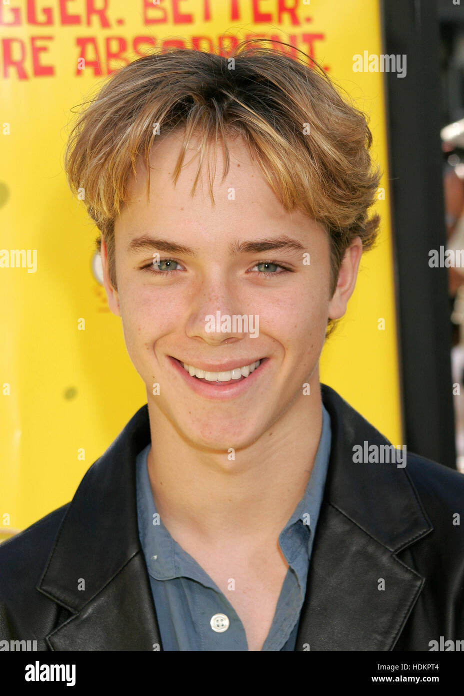 Jeremy Sumpter at the November 14, 2004 Los Angeles premiere of the film, 'The Spongebob Squarepants Movie' at the Grauman's Chinese Theatre. Photo credit: Francis Specker Stock Photo