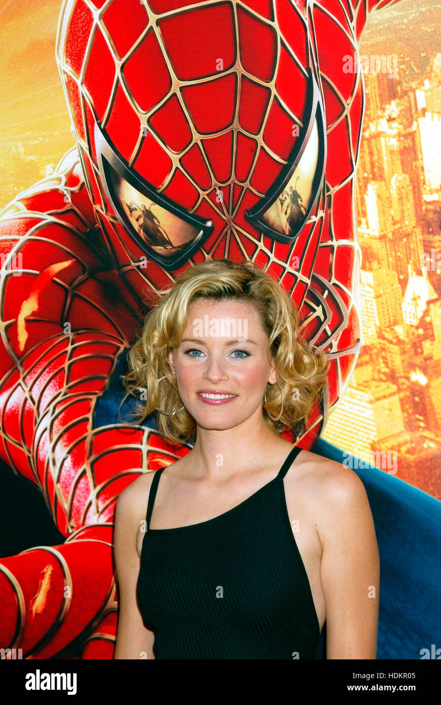 Actress Elizabeth Banks at the premiere for the Columbia Pictures  film, 'Spider-man 2' at the Mann Village theatre in Westwood section of Los Angeles,  California on June 22, 2004.  Photo credit: Francis Specker Stock Photo