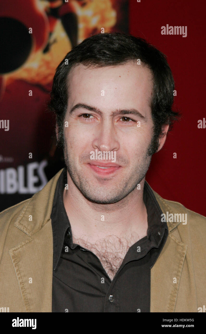 Actor Jason Lee, who is the voice of the character, 'Syndrome', poses for photographers at the premiere of the new animated film from Pixar, 'The Incredibles' at the El Capitan Theatre in Los Angeles,  October 24, 2004. The film opens in the United States November 5th. Photo by Francis Specker Stock Photo