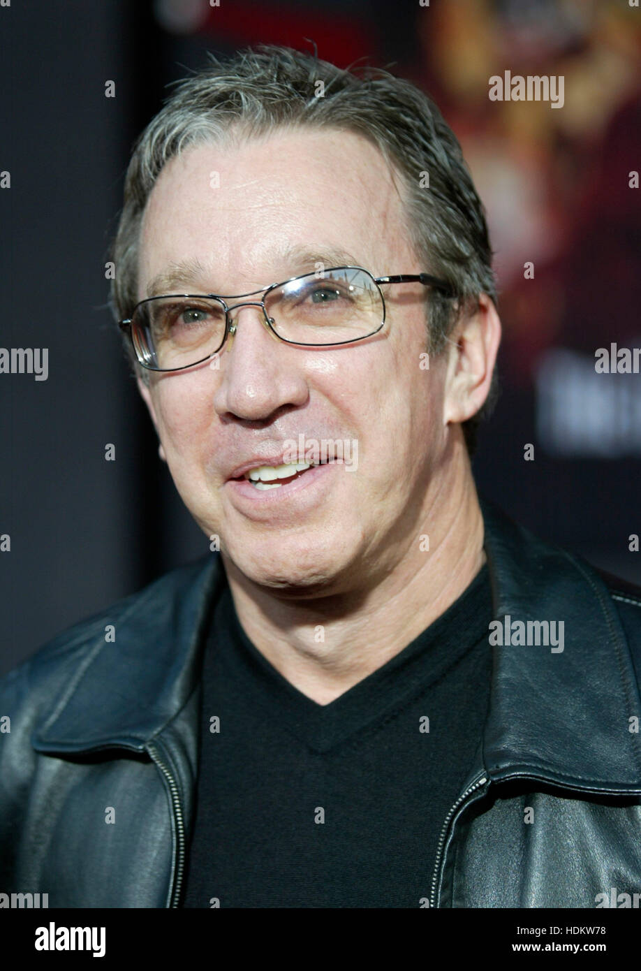 Actor Tim Allen, a guest at the premiere of the new animated film from Pixar, 'The Incredibles'  poses for photographers at the El Capitan Theatre in Los Angeles,  October 24, 2004. The film opens in the United States November 5th. Photo by Francis Specker Stock Photo