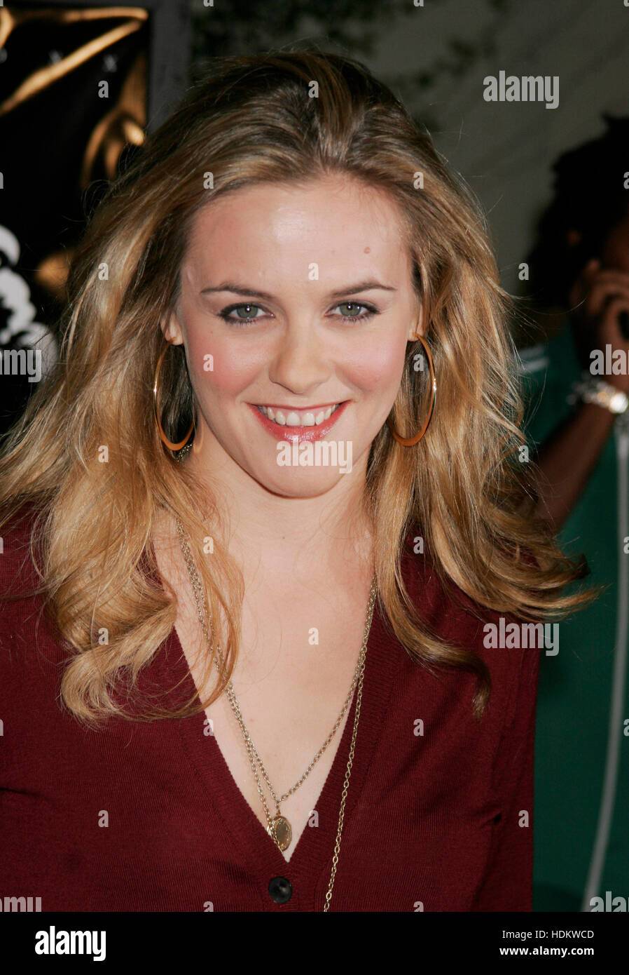 Actress Alicia Silverstone  poses for photographers at the premiere of the new  film 'Ray' about the life and music of the late singer Ray Charles in Los Angeles,  October 19, 2004.  Photo by Francis Specker Stock Photo