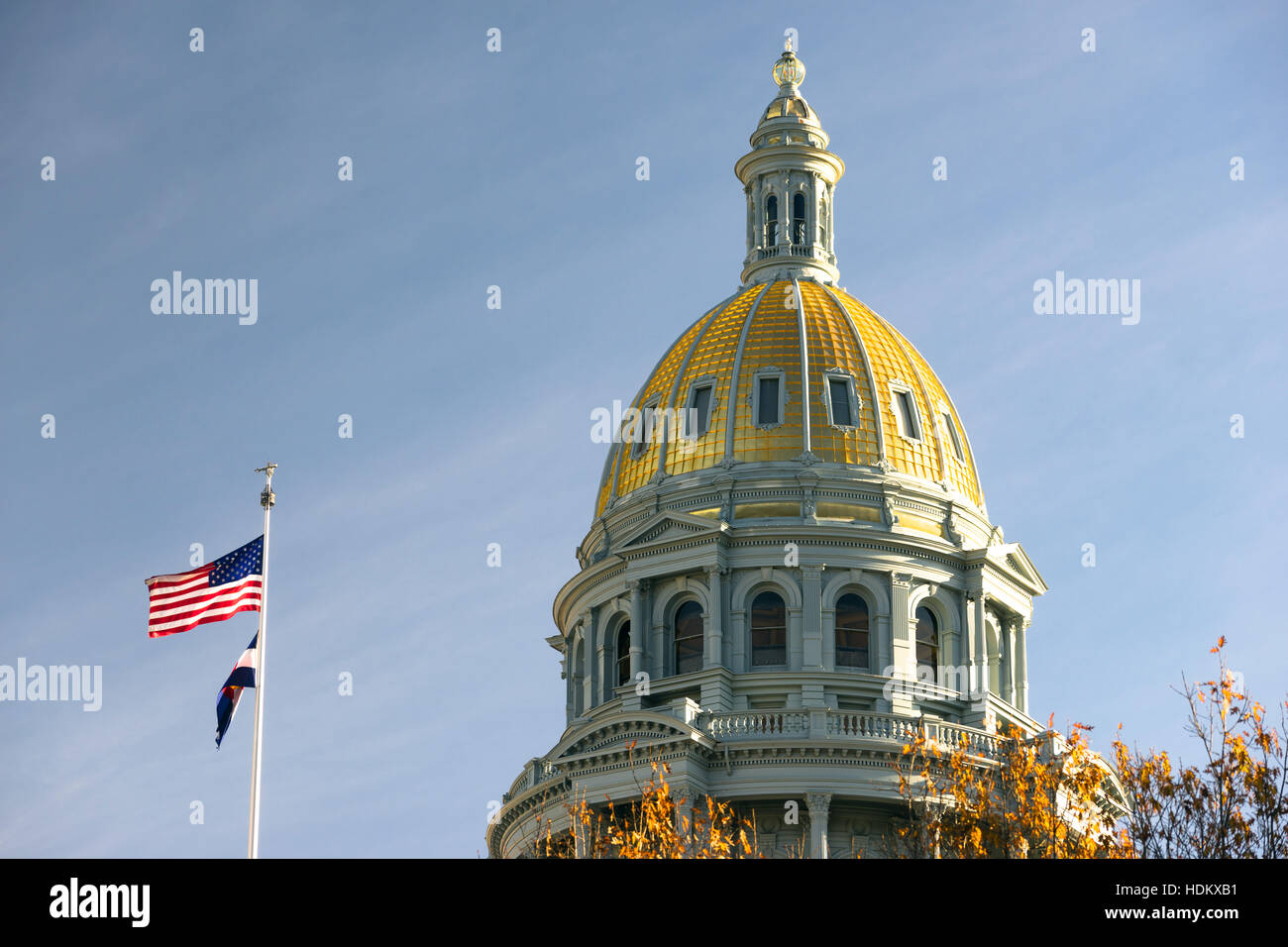 Denver Colorado Capital Building Government Dome Architecture Stock Photo