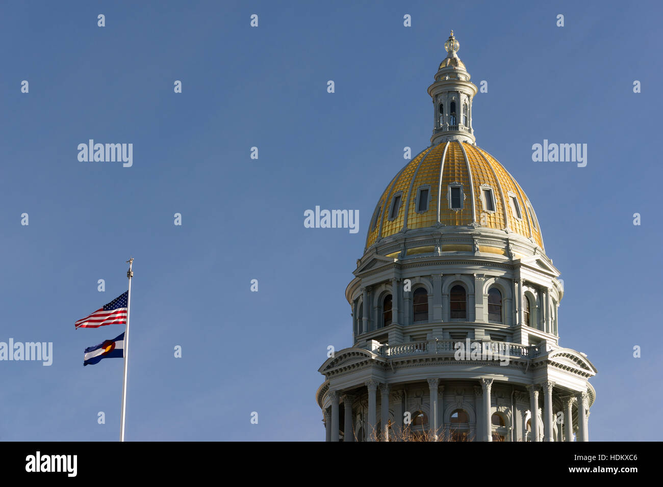 Denver Colorado Capital Building Government Dome Architecture Stock Photo