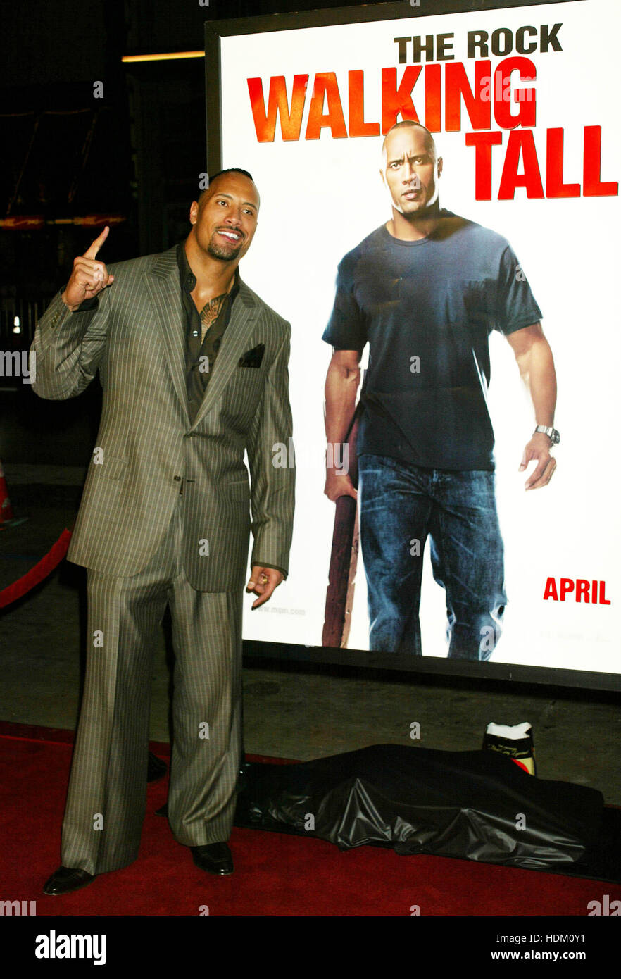 Dwayne "The Rock" Johnson at the premiere of "Walking Tall" in Hollywood,  California on Monday March 29, 2004. Photo credit: Francis Specker Stock  Photo - Alamy