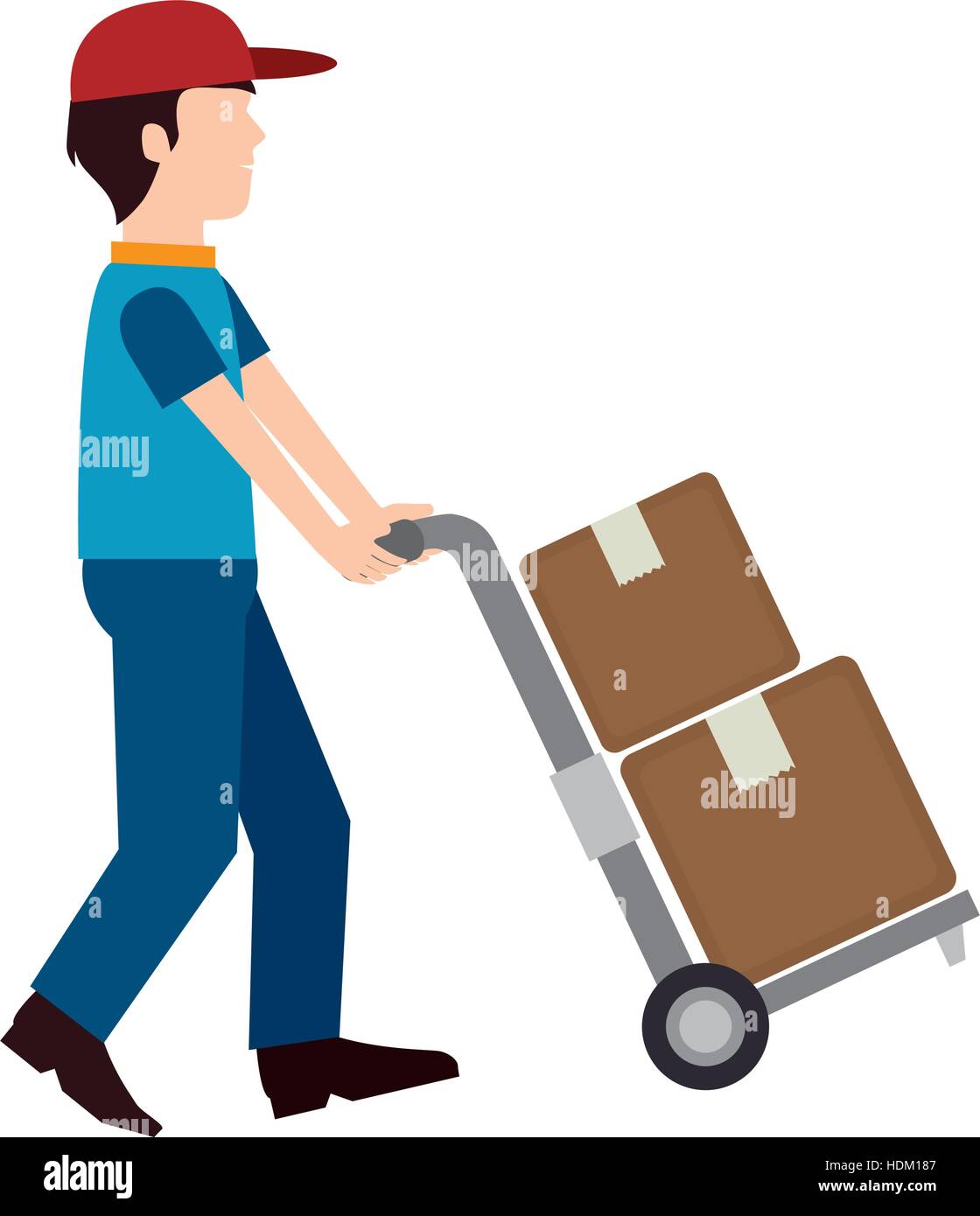 delivery service worker avatar vector illustration design Stock Vector ...