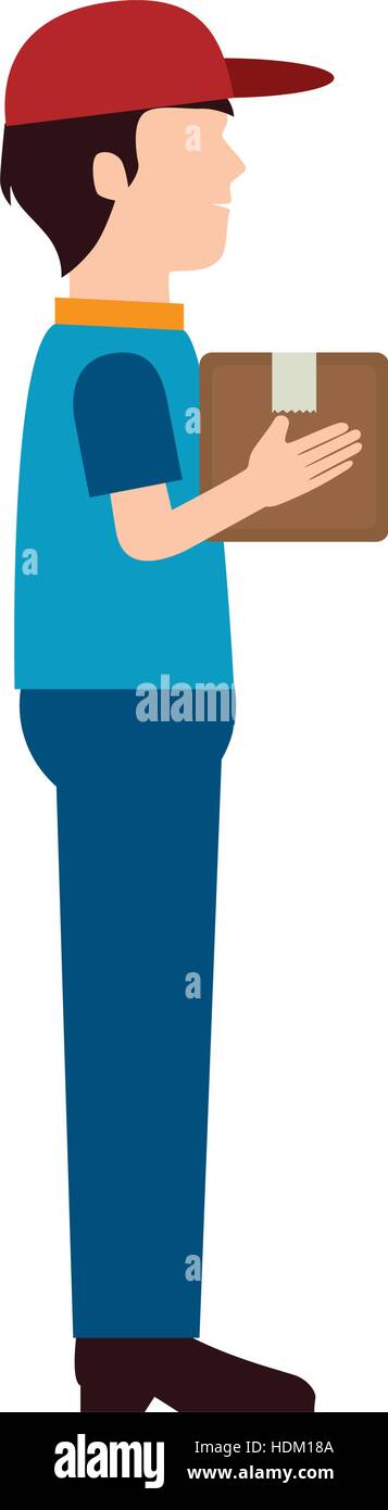 delivery service worker avatar vector illustration design Stock Vector ...
