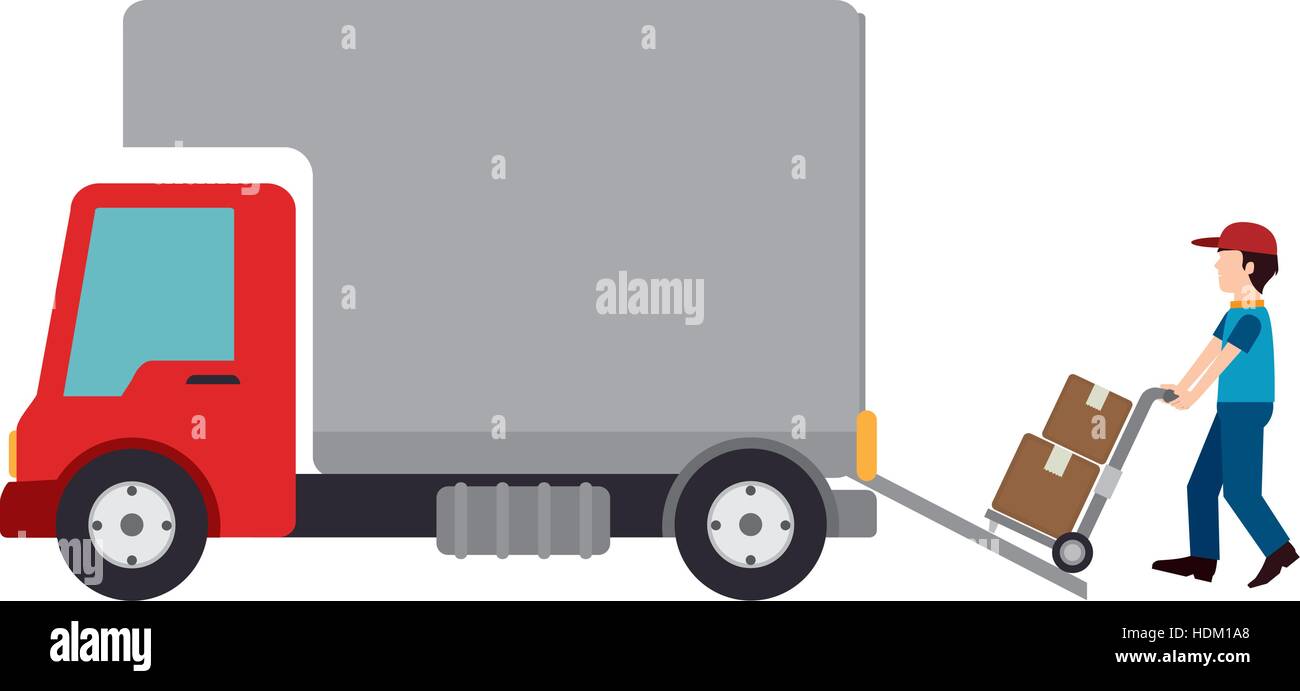 delivery service worker avatar vector illustration design Stock Vector ...