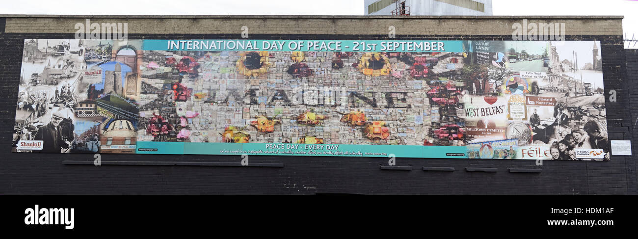 Belfast Falls Rd Rebublican Mural Stock Photo