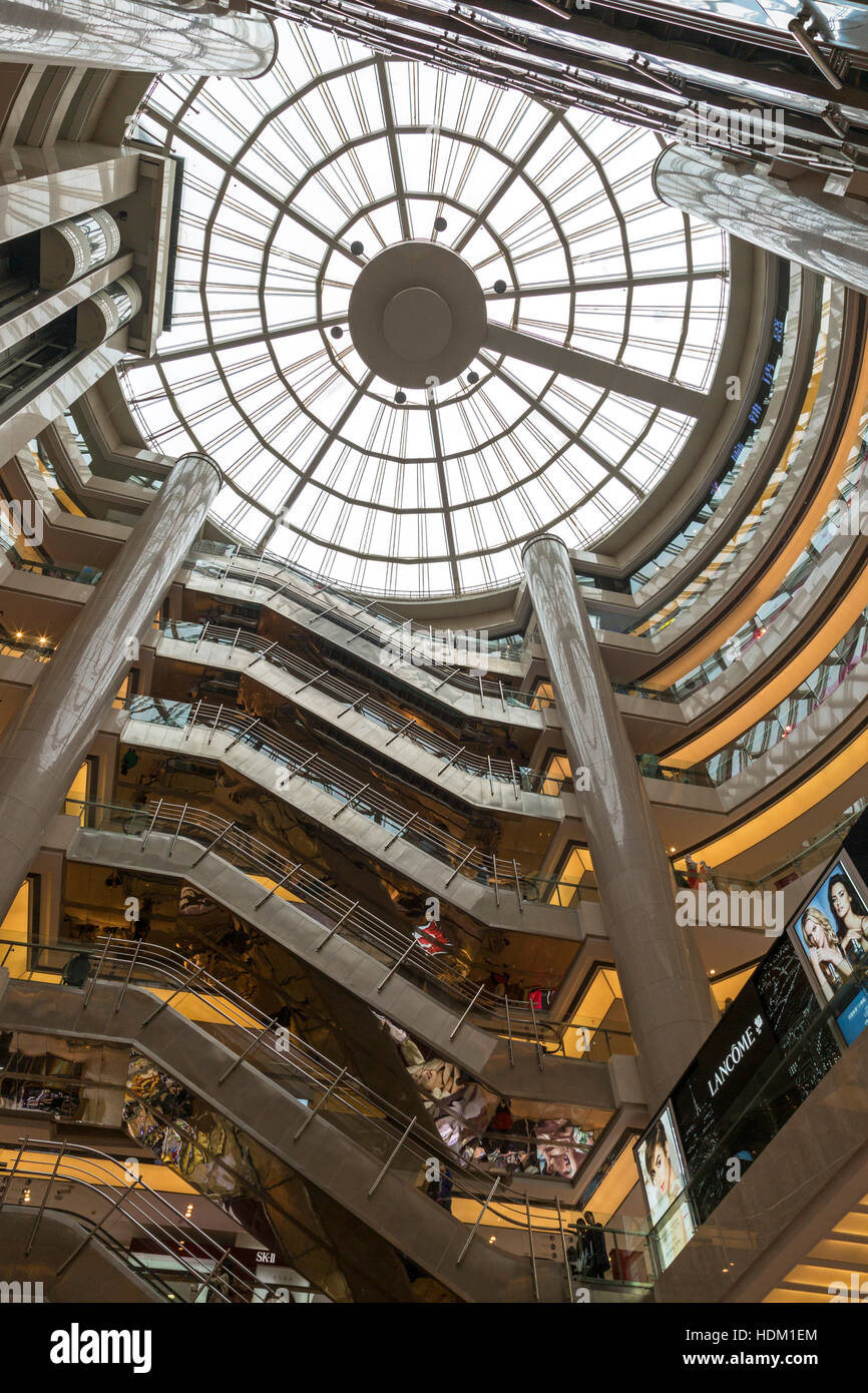 Chinese shopping mall interior, Xian, Shaanxi, China Stock Photo