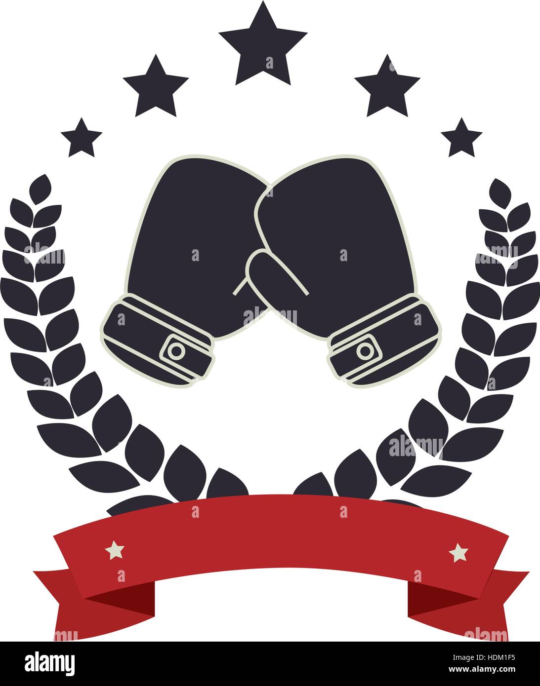 boxing gloves emblem icon vector illustration design Stock Vector Image ...
