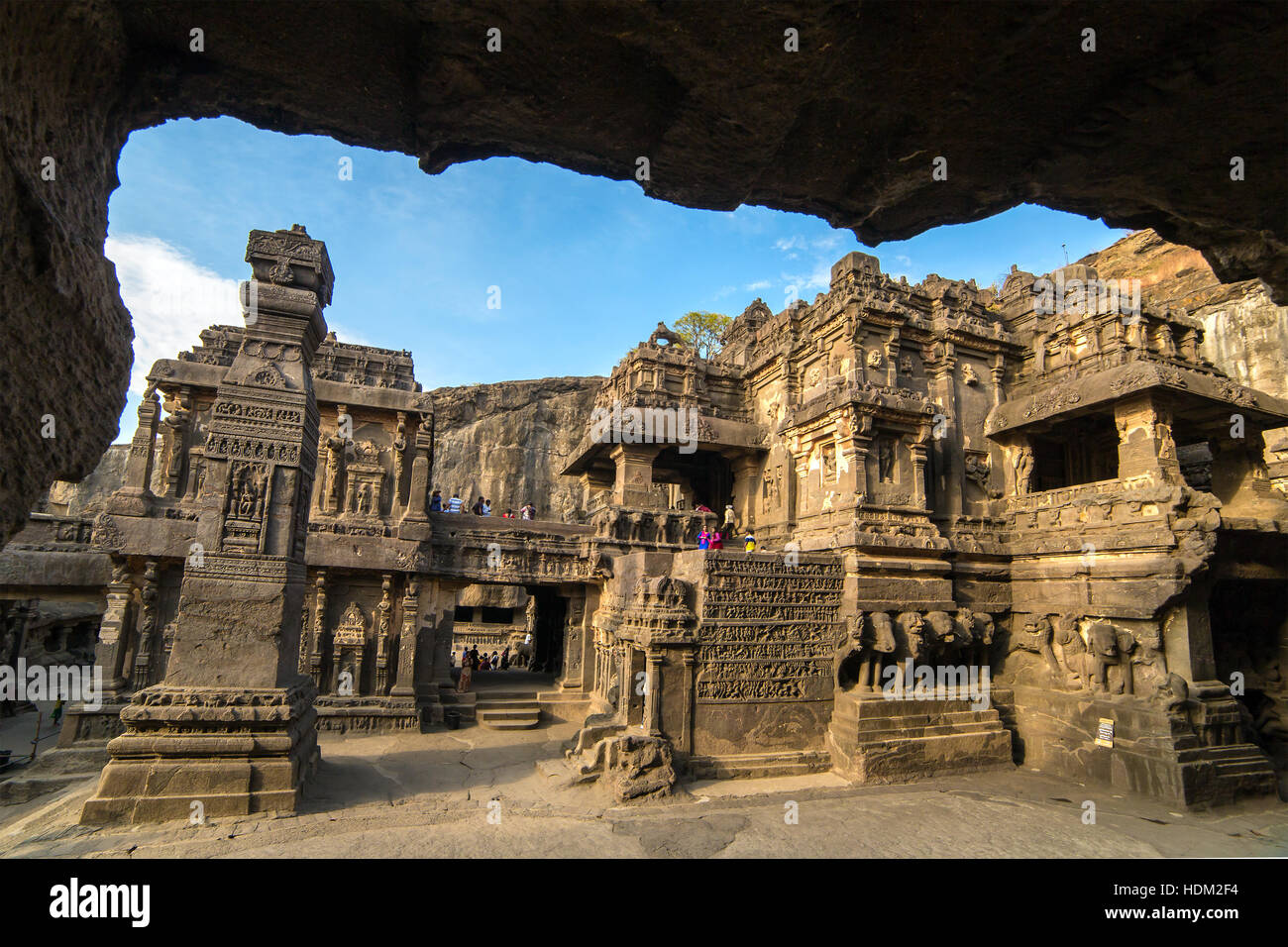 Kailas temple in Ellora caves complex, Maharashtra state in India Stock Photo