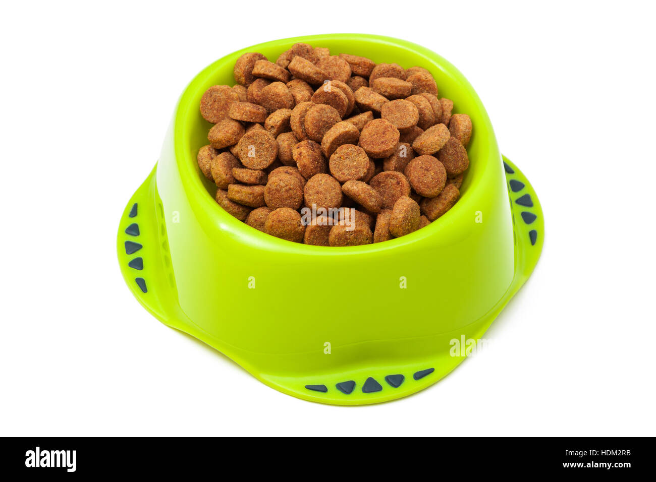 dog food in a bowl on a white background Stock Photo - Alamy