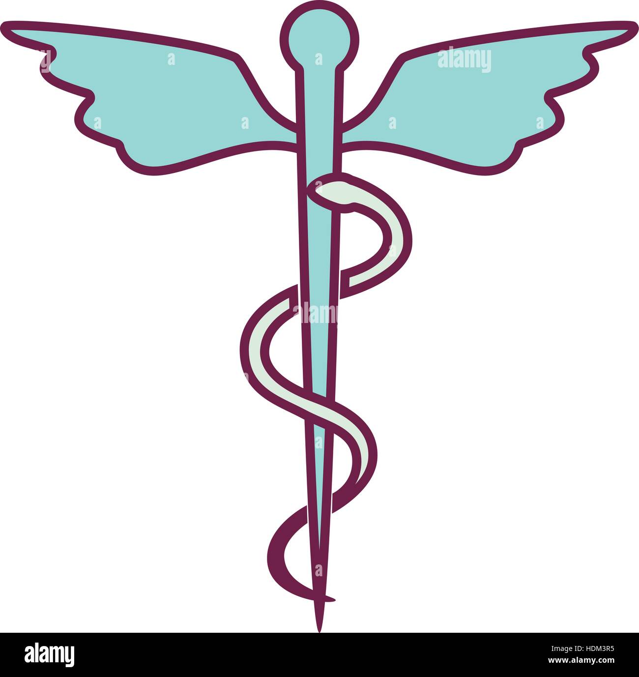 caduceus sign isolated icon vector illustration design Stock Vector ...