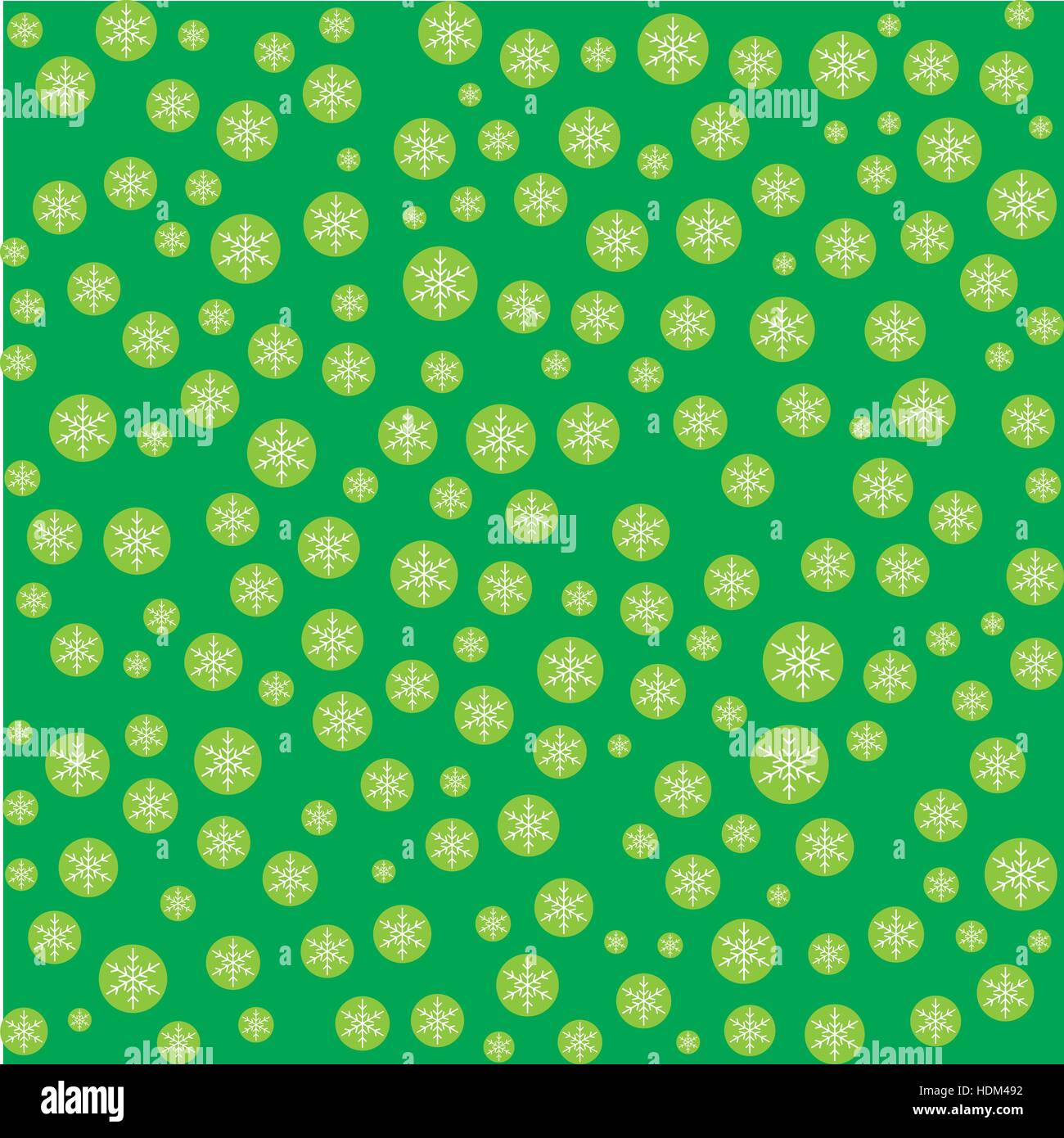 Seamless pattern with snowflakes on green background. Vector ...