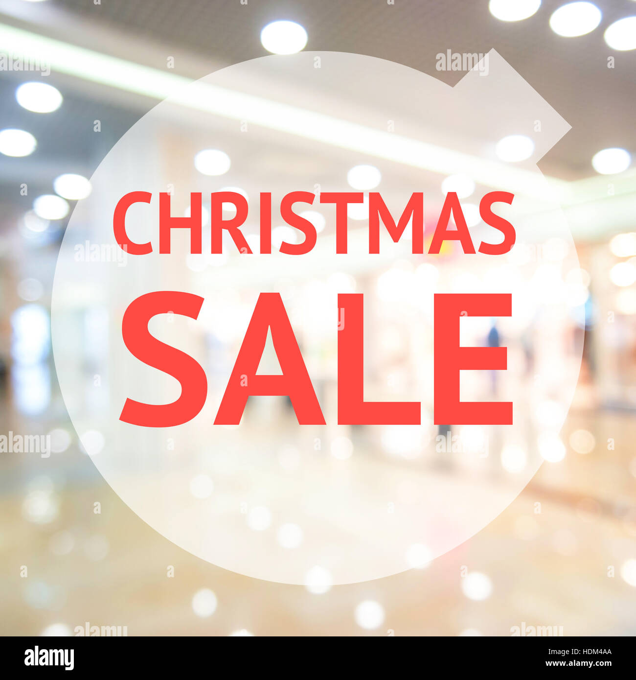 Christmas season sale sign over blurred background Stock Photo - Alamy