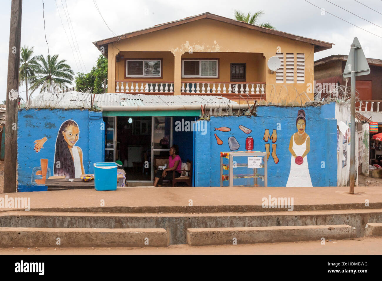 Beauty Shop in Freetown, Sierra Leone Stock Photo