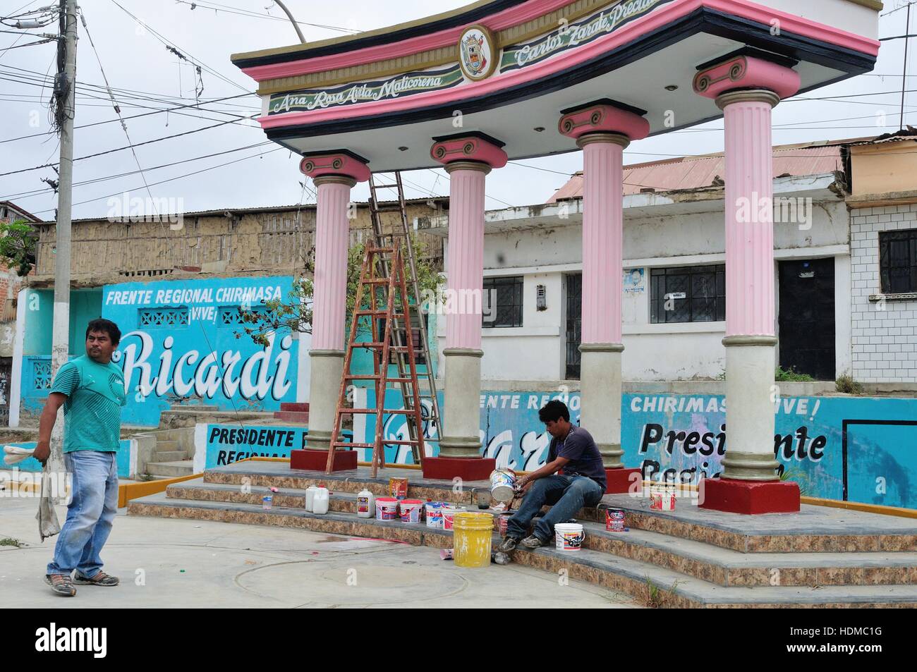 Painting monument in TUMBES. Department of Tumbes .PERU Stock Photo