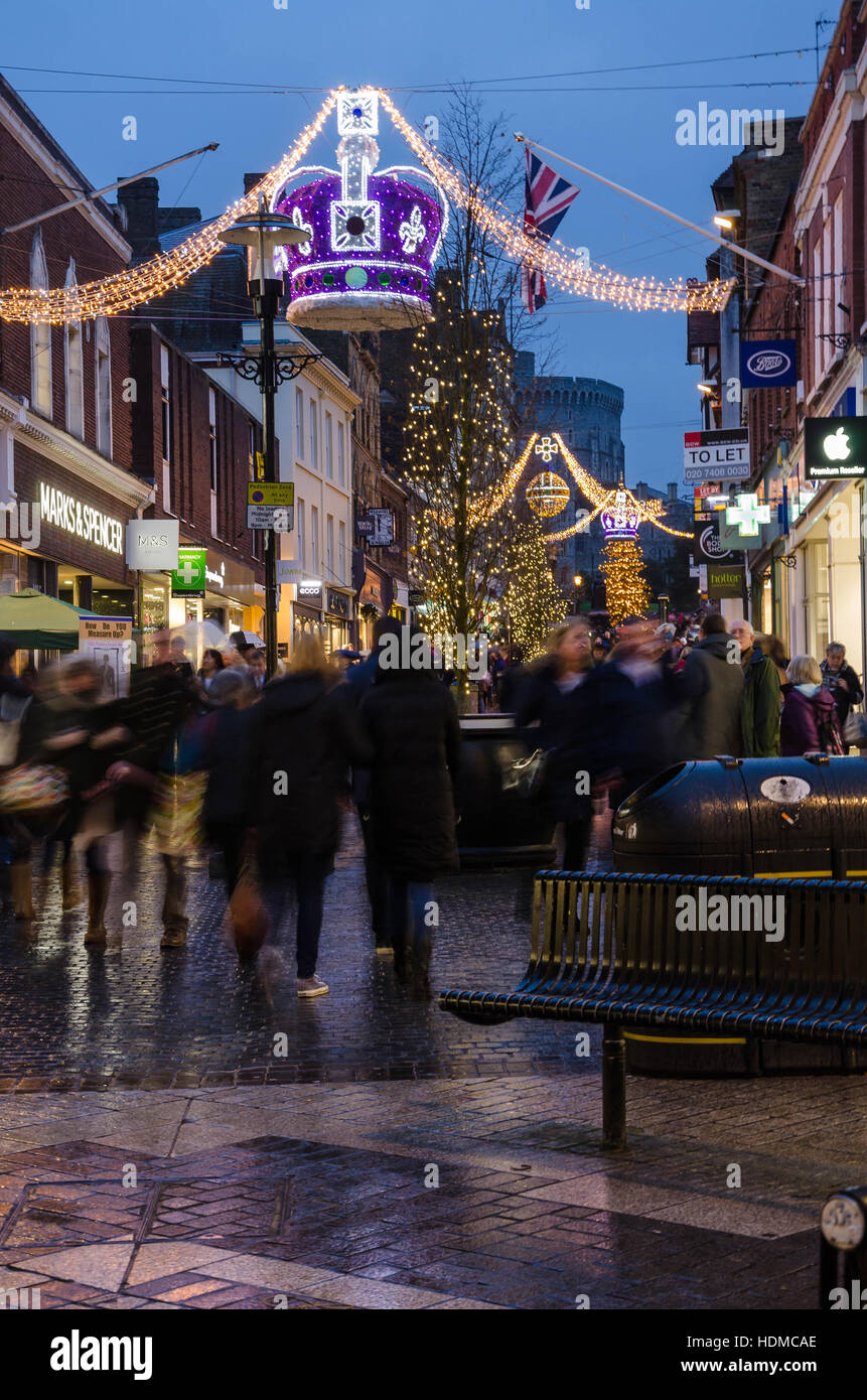 Christmas lights in windsor berkshire hires stock photography and