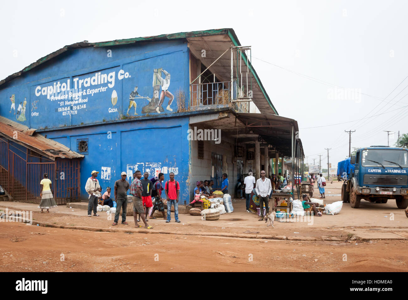 Building of a trading company in Kenema, Sierra Leone Stock Photo Alamy