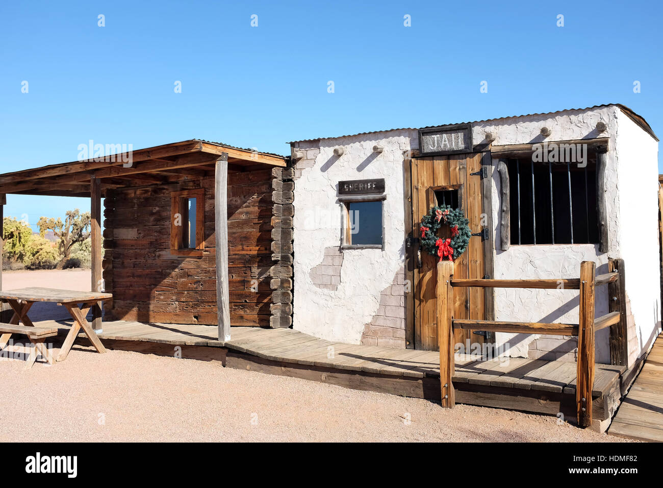 Jail at the Superstition Mountain Museum in Apache Junction, Arizona. Stock Photo