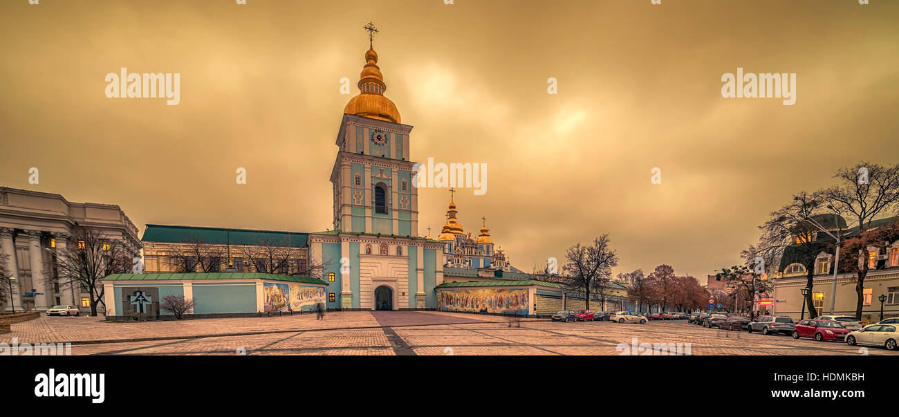 Kiev, Ukraine: St Michael's Golden-Domed Monastery and Cathedral Stock Photo