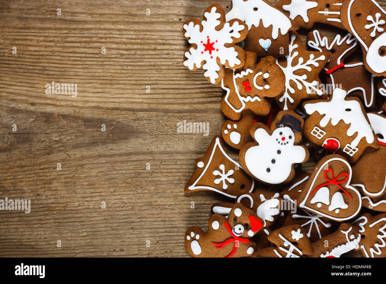 Homemade Christmas cookies - gingerbread Stock Photo