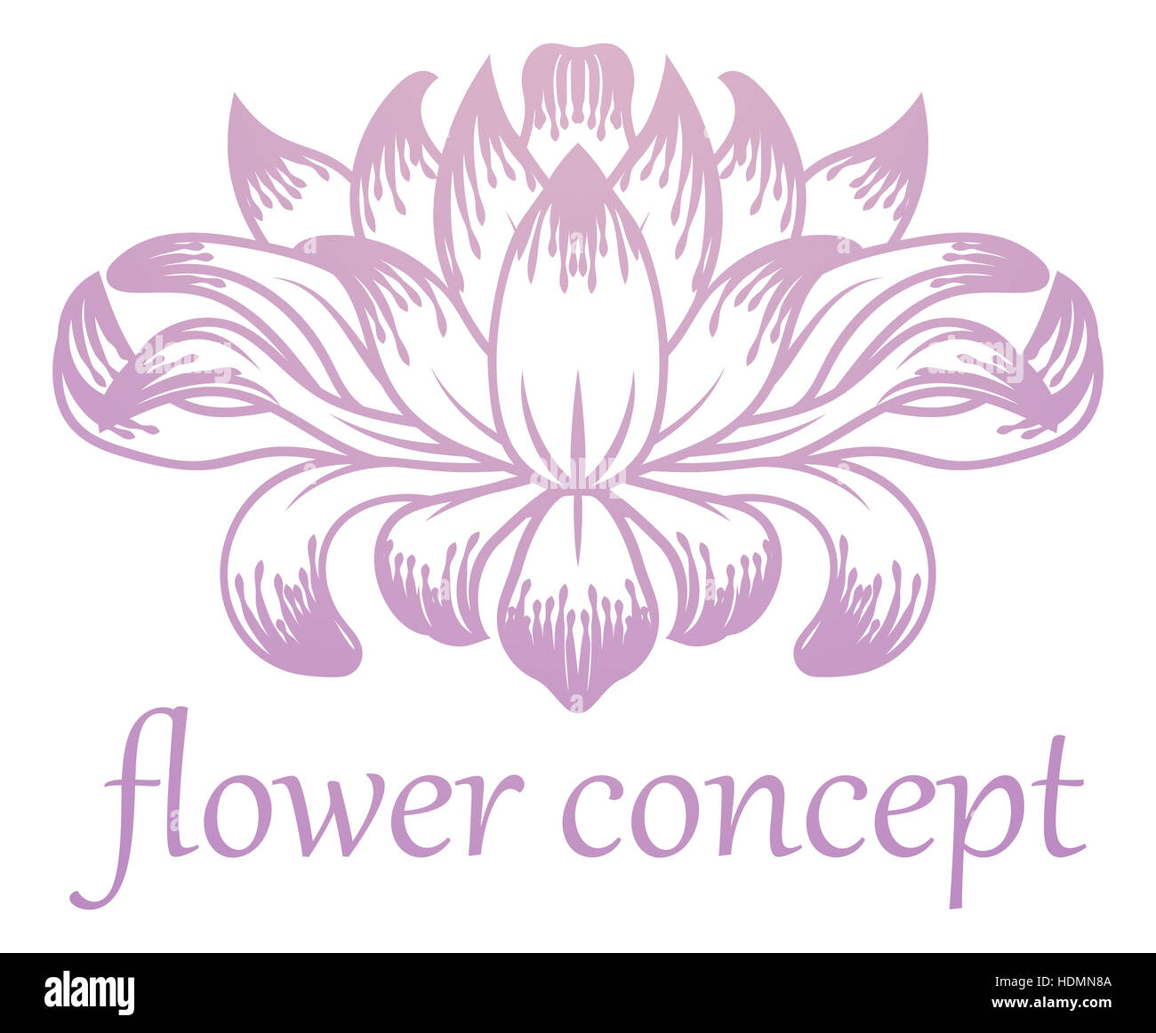 A flower floral abstract design concept icon Stock Photo