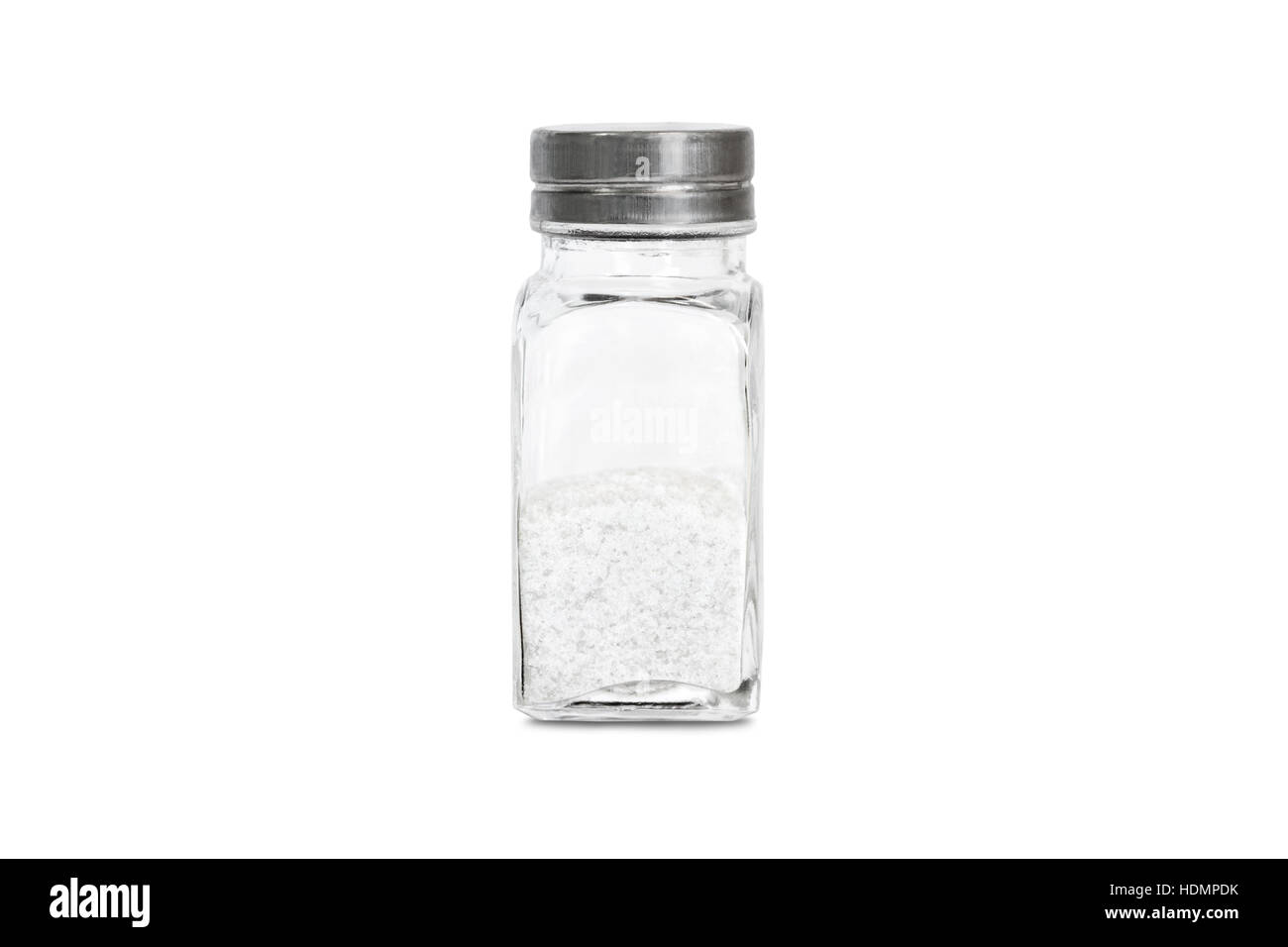 a glass bottle with salt isolated on white background Stock Photo Alamy